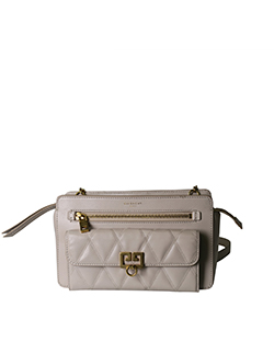 Pocket Crossbody Bag, Leather, Cream, MPB0188, DB, 3